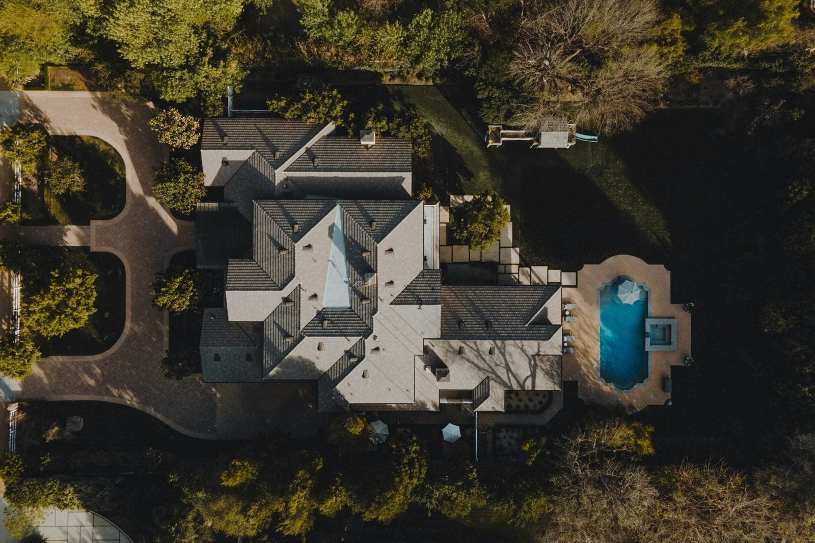 Aerial view of a Viennese residential property
